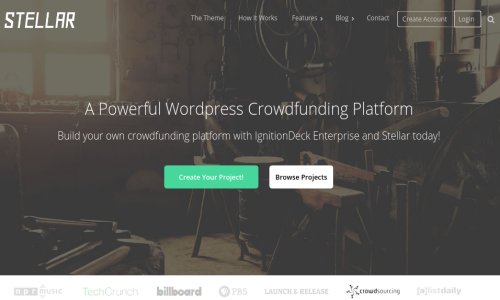 Stellar – A Great WordPress Theme For Crowdfunding